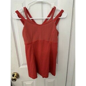 Lululemon Tank Top Womens Happy Strappy in Alarm Luxtreme Yoga Athletica Run